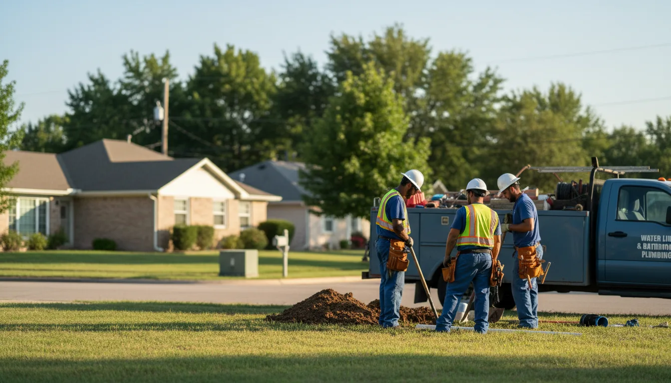 Residential water line and bathroom plumbing service in Pelham, GA